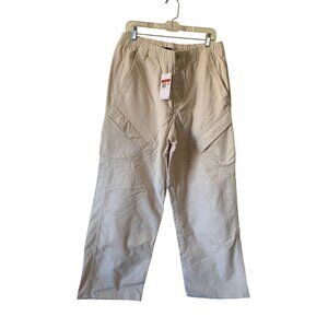 Jordan Mens Beige Corduroy Loose Fit Pants With Elastic Waist & Pockets Size L